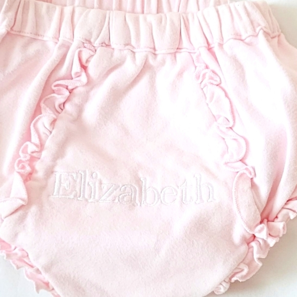 🐢🌼Elizabeth Diaper cover embroidered pink